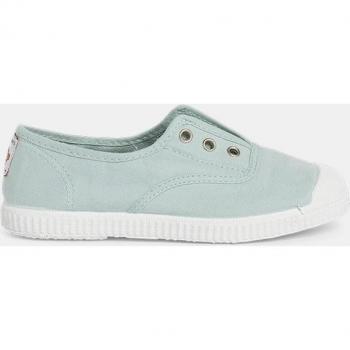 Zapatillas de lona para niños con puntera de goma y sin cordones