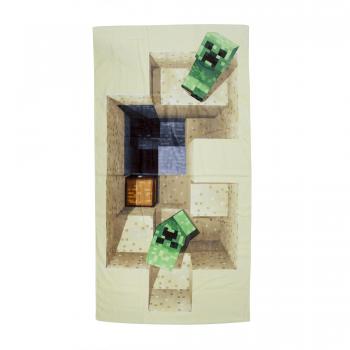 Minecraft, algodón, Beige, 140 x 70 x 2 cm