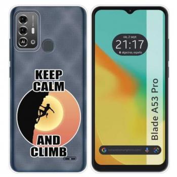 Funda de Silicona para Zte Blade A53 Pro con Diseño de Mujer Escalada y Dibujos