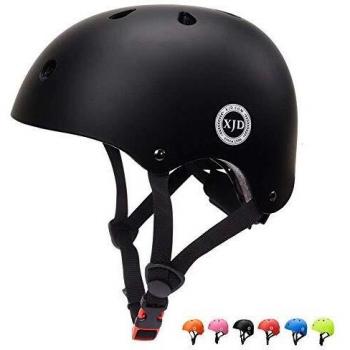 XJD Casco de Ciclismo para Niños Ajustable y Resiste al Impacto Ventilación con Muchos Colores -para Multideportivo Patineta Bicicleta Rollerskate Ciclismo