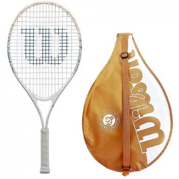 Raqueta de Tenis Wilson RG Elite 23 para Niños - Incluye funda, diseño blanco y características específicas para junior