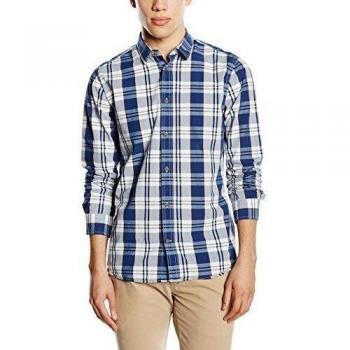 Tom Tailor 20303820010-Camisa Hombre,    Azul
