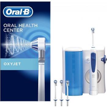 Oral-B Professional Care OxyJet Irrigador Bucal Eléctrico con Tecnología de Microburbujas, 4 Cabezales de Limpieza