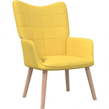 Sillón de relax de tela amarillo mostaza vidaXL