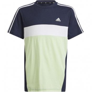 Camiseta adidas 3 bandas infantil azul
