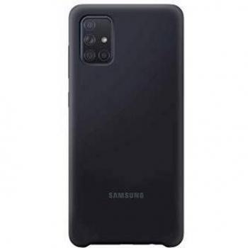 Samsung A71 - Carcasa de silicona, color Negro