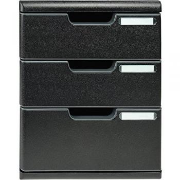 Exacompta Ecoblack A4+ - Modulo con 3 cajones, color negro