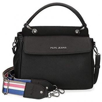 Bolso Pepe Jeans Eva con Solapa Negra, Media