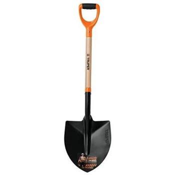 Truper pala punta T-2000 335x290 mm, mango anilla ergonómico bimaterial de gran durabilidad.