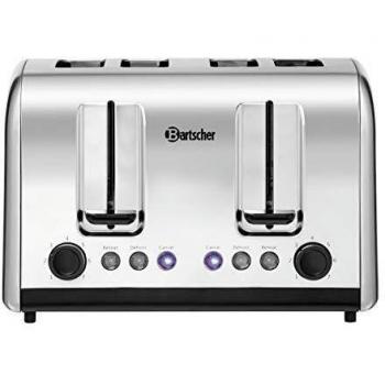 Bartscher - Tostadora de acero inoxidable con 4 rebanadas