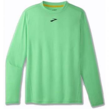 Camiseta de running Brooks High Point Long Hombre Verde, manga larga, diseñada para corredores, fabricada con material transpirable y ligero, ideal para actividades al aire libre, con tecnología que ayuda a la gestión de la humedad y proporciona comodi