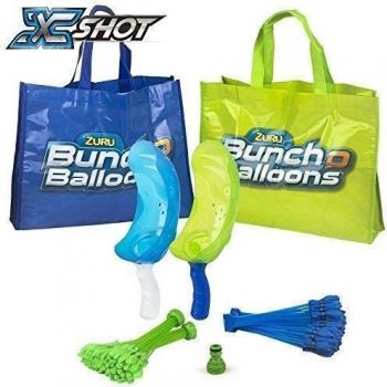 XSHOT Bunch O Balloons Set Globos 2 lanzadores. 1 Boquilla y 4 manojos x 35 Globos | 42719