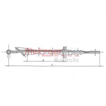 Cable de Embrague Metzger 1172.1 - Cofle Cavo Comando, Comando de Fricción