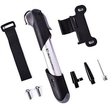 VeloChampion Mini Bomba de Bicicleta Alloy Se Adapta a Presta, Schrader & Dunlop - Portátil, Compacto, Duradero y rápido y fácil de Usar