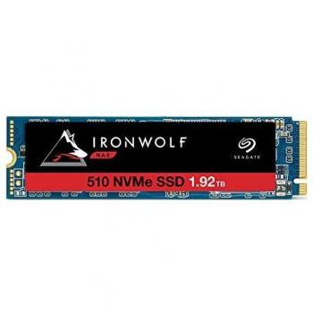 Seagate Technology IronWolf 510, 1.92 TB, Disco duro interno SSD NAS, SSD, PCIe M.2 para almacenamiento RAID de varias bahías, y 3 años de servicios Rescue
