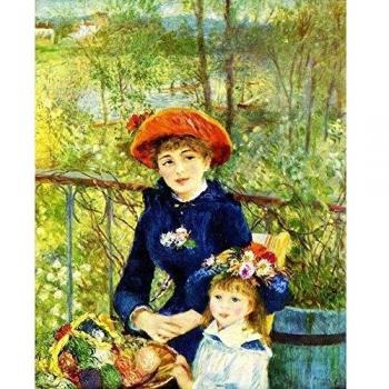 Cuadro Lienzo, Impresión Digital - En La Terraza Pierre Auguste Renoir, cm. 80x100 - Decoración Pared