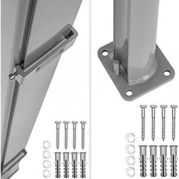 TecTake Toldo Lateral de Aluminio Separador retráctil terraza protección De Vivienda y de Base Postes Completo de Aluminio Varias tamaños -