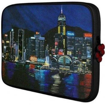 Housse Macbook Pro 15', Be.ez La Robe Hong Kong by Night, Rouge