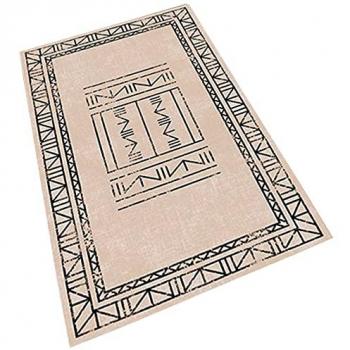 Alfombra de poliéster estampada 160 x 230 cm modelo Nine crema