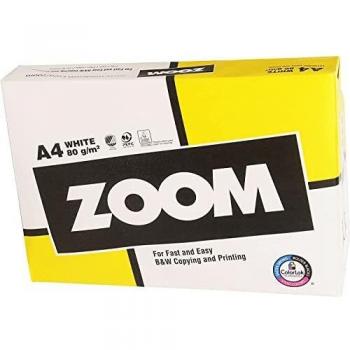 ZOOM PAPEL DIN A4 80GR PAQUETE 500H BLANCO - 5 UDS-