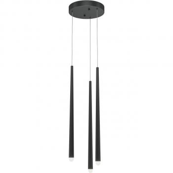 Lámpara colgante LED Maytoni Cascade negra 3 luces integrada 4000K