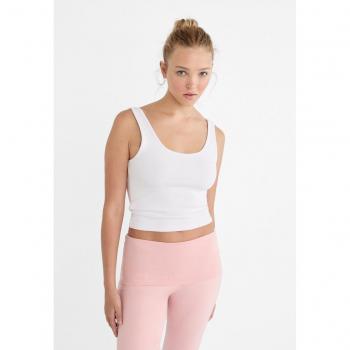 Stradivarius Basic White Tank Top Size S