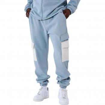 Project X Paris Bi-Material Joggers with Pockets - Grey Blue - Size L