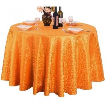 Mantel circular simple de estilo casero Mesa redonda, mantel, paño, restaurante, hotel, mesa de comedor, mesa de centro, color sólido, flores, banquete, mantel, artículo XXLL-Round tablecloth