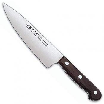 Arcos Serie Atlantico, Cuchillo Cocinero, Hoja de Acero Inoxidable de 155 mm, Mango de madera Palisandro color Marrón