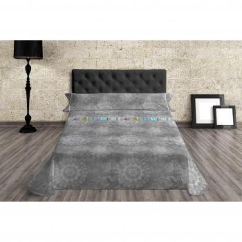 Lois Jeans Juego de Sábanas, Algodón-Poliéster, Gris, CAMA DE 105 Cm