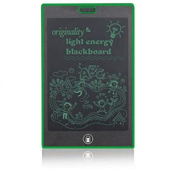 LCD tableta de escritura, 8.5 pulgadas Tabla de escritura electrónica, pizarra gráfica digital de dibujo para niños con líneas más brillantes y botón de bloqueo, Pad portátil de robot