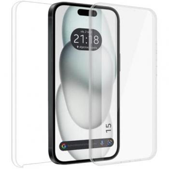Funda Doble Transparente PC + TPU Full Body 360 Grados para iPhone 15 (6.1) - Protección Total