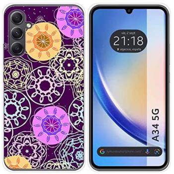 Funda de Silicona Radial con Dibujos para Samsung Galaxy A34 5G