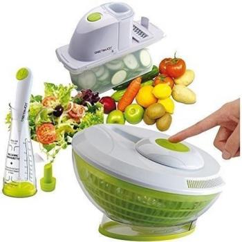 One Touch - One Touch centrifugador de ensalada + vinagreta + mandolina automáticos las ensaladas fáciles