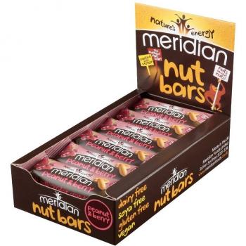 18 x Meridian Peanut & Berry Bar 40 g Peanut - Berry