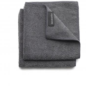 Paño cocina microfibra set 2u 30 x 30 cm gris oscuro