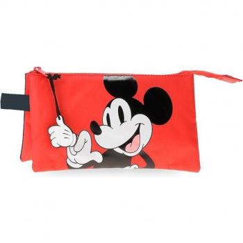 Estuche Mickey Mouse Fashion Tres Compartimentos