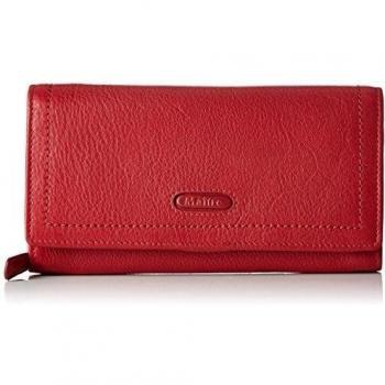 Maitre Espero Damenbörse - Monedero de cuero mujer, color rojo, talla 18x10x2 cm