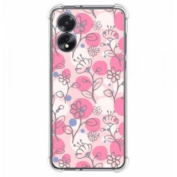 Funda Silicona Antigolpes para Oppo A18 con Diseño de Flores 07