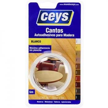 Ceys - Canto autoadhesivo blanco - Fácil aplicación - Resistente al agua - 5 M