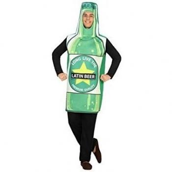 Atosa-18201 Disfraz Botella Cerveza, color verde, Medium/Large