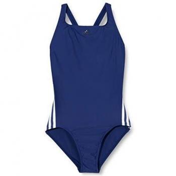 adidas Fit Suit 3s Y Traje de Baño, Niñas, Tech Indigo/White, 1112Y