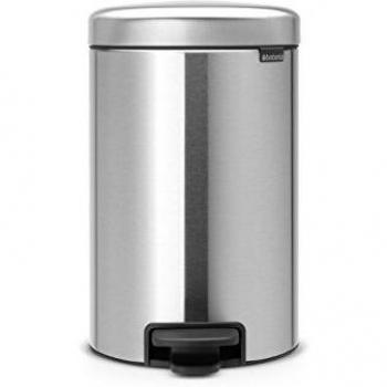 Brabantia Cubo de Basura con Pedal, Inoxidable, Acero Mate, 12 l