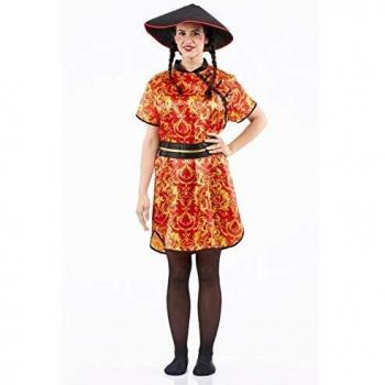 Disfraz de China Roja con Estampado para mujer