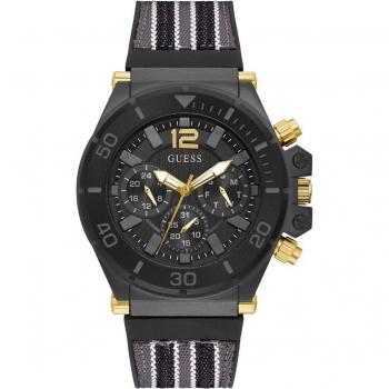 Guess Pilot Watch Silicone Fabric Multicolor Black Male ONE SIZE