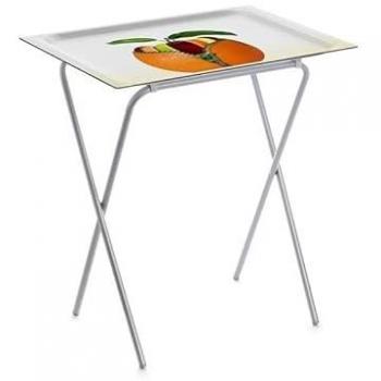 Mesita Plegable Don Hierro con Bandeja Extraíble para Cocina y Camping, 65,5 x 61,5 x 42 cm