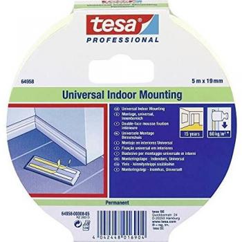 Cinta Doble Cara TESA 64958-00008-05 para Montaje Universal en Interiores, 5m x 19mm - Blanco