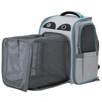 Freedog Mochila Fuji Transportín con Compartimento Gris y Azul