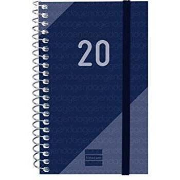 Finocam - Agenda 2020 semana vista apaisada Espiral Year Azul catalán