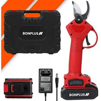 Tijeras de Podar Eléctricas Inalámbricas Bonplus BP - Cortador Eléctrico de Ramas, Potencia 15W, Maletín de Transporte